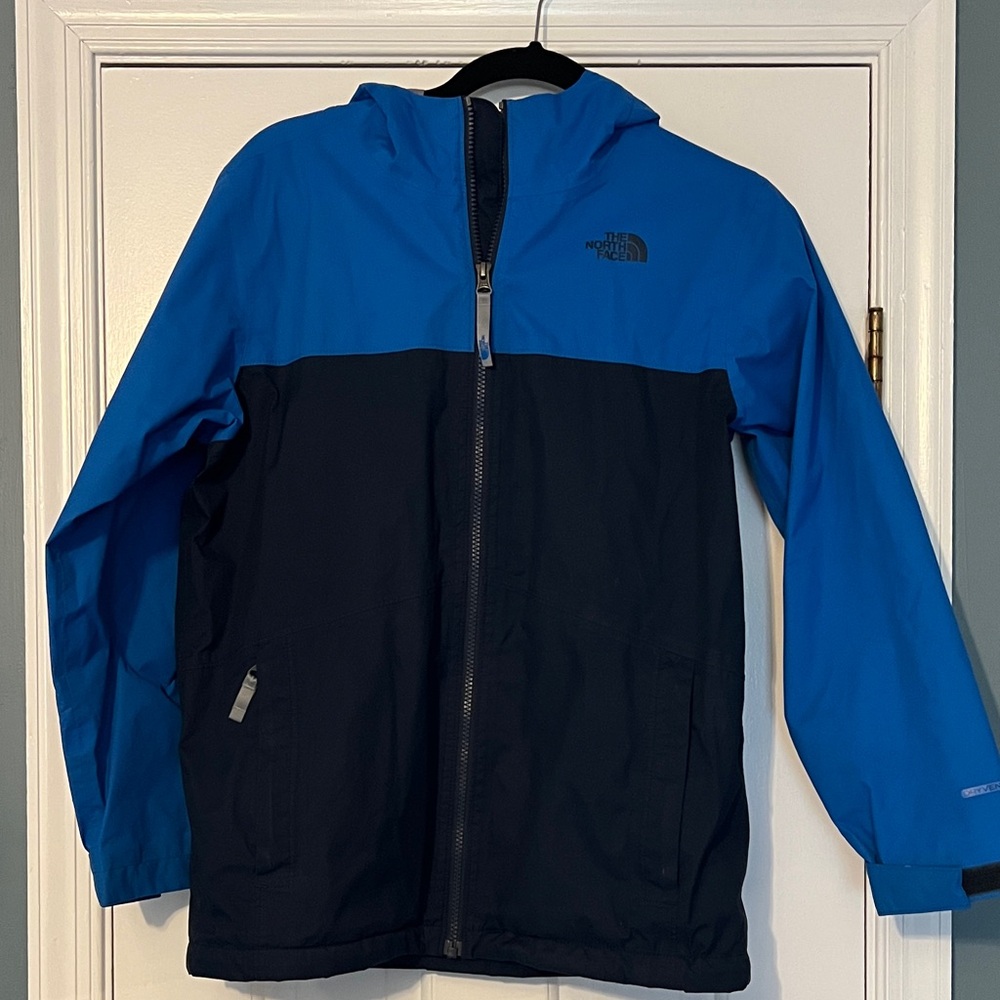 The North Face Blue and Black DryVent Hooded Jacket